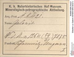 Etiketten zu Galenit (NHMW-MIN-Ak421)